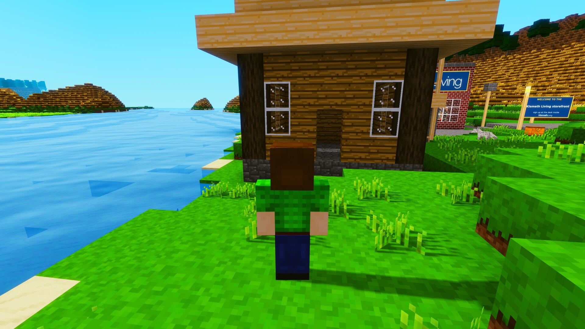 A player's cabin on the lakeshore